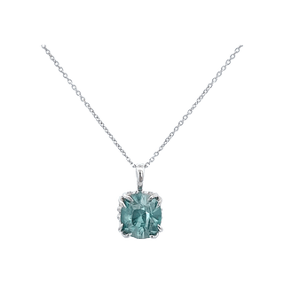 Rabbit Ear Aquamarine Pendant in White Gold (230-01389)