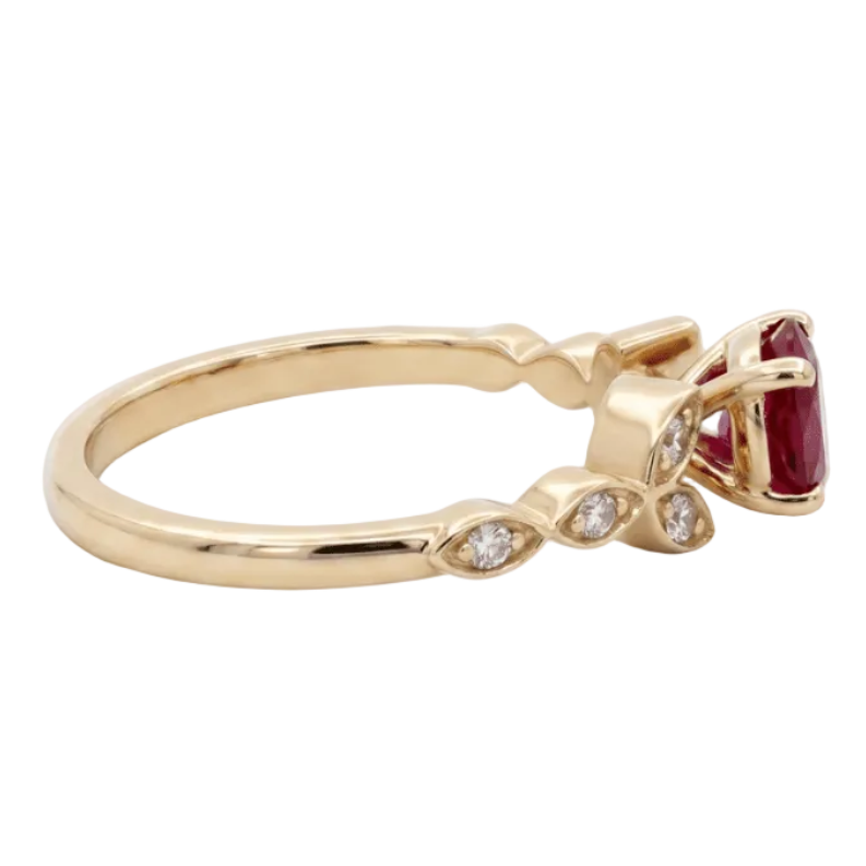 Ruby and Diamond Yellow Gold Fashion Ring (200 - 01390)