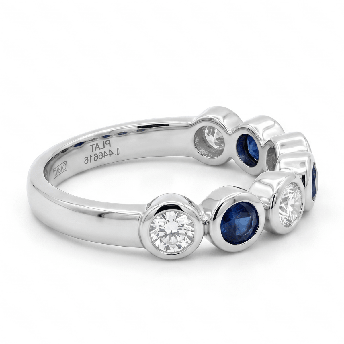 Sapphire & Diamond Bezel Fashion Ring (200 - 01291)