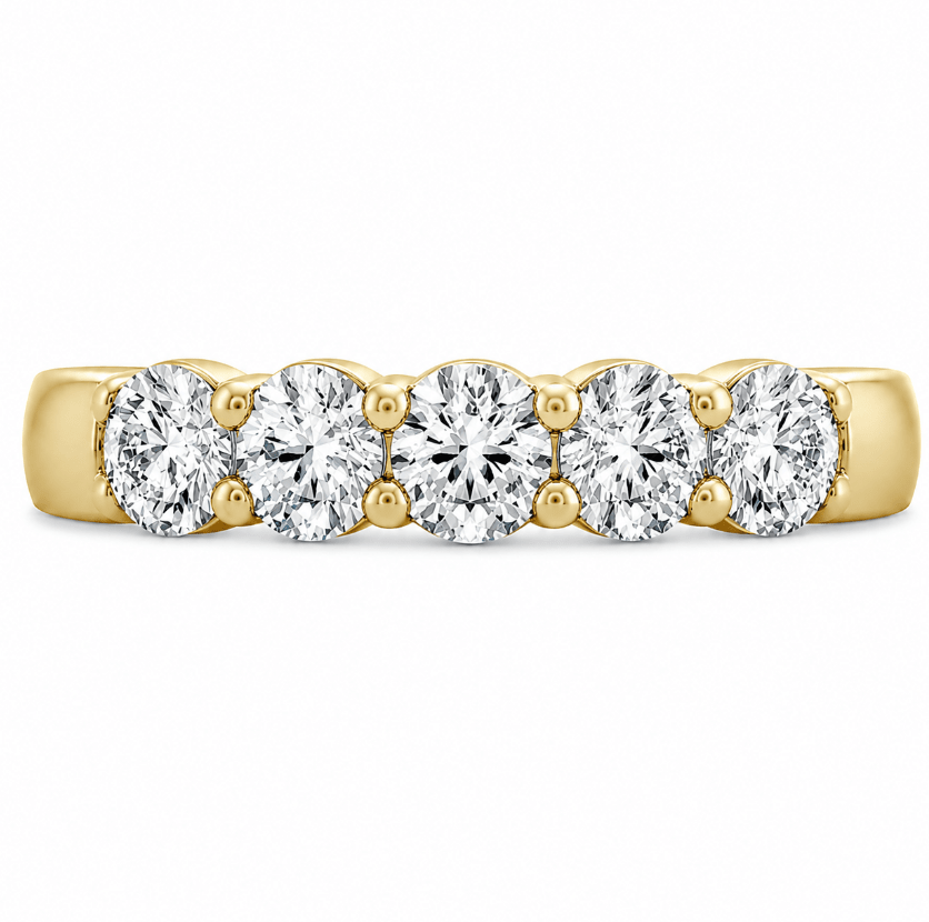 Signature 5-Stone Band by Hearts On Fire in Yellow Gold (110-33189)