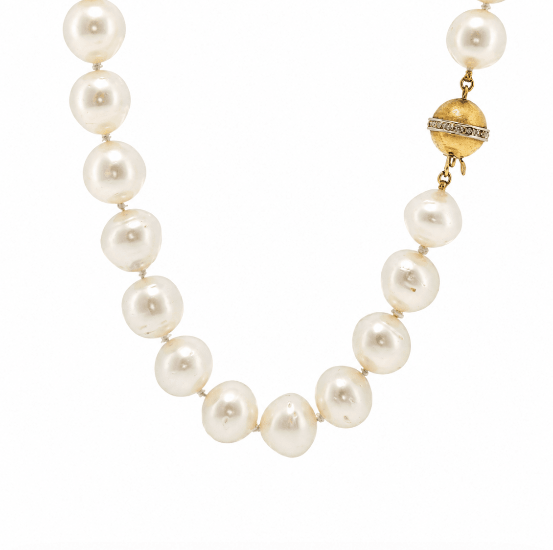 Single Strand Pearl in Yellow Gold (325-00175)
