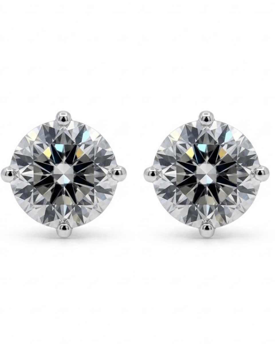 Small Stud Earrings in White Gold (210-01637)