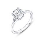 Solitaire Engagement Ring in Sterling Silver (100 - 00687)
