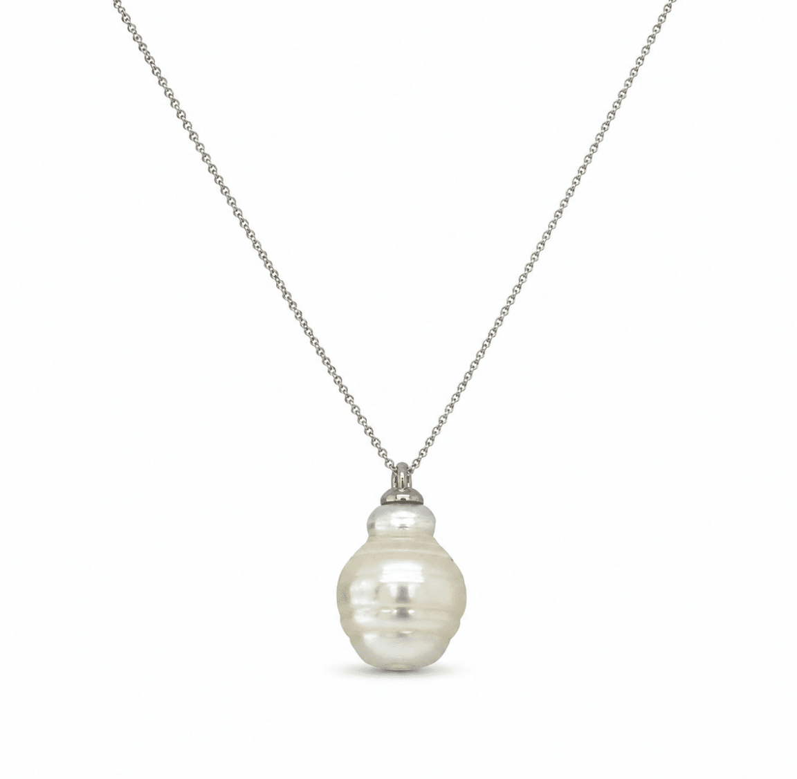 South Sea Pearl Pendant in White Gold (320-00190)