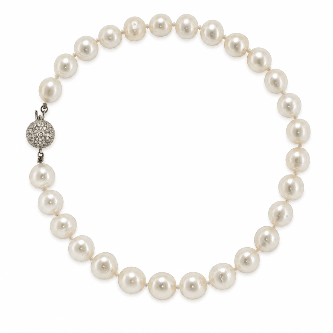 South Sea Strand Pearl Necklace in White Gold (325-00174)