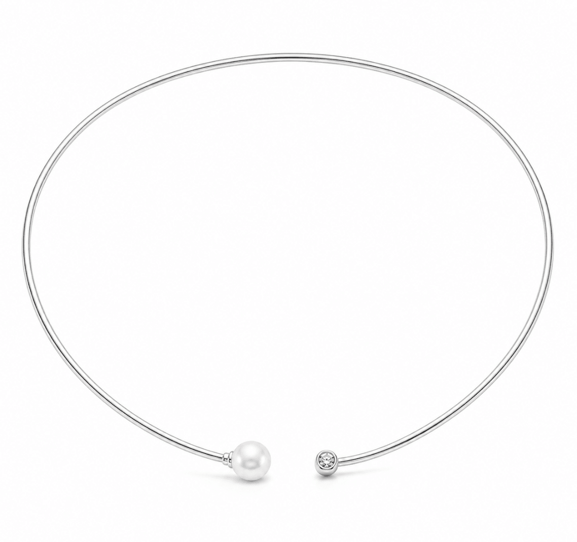 South Sea White Pearl Necklace in White Gold (325-00420)