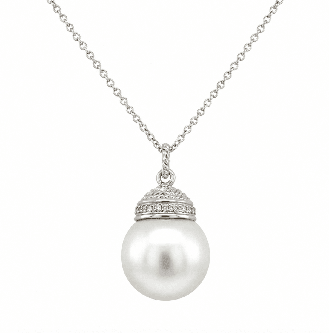 South Sea White Pearl Pendant in White Gold (320-00061)