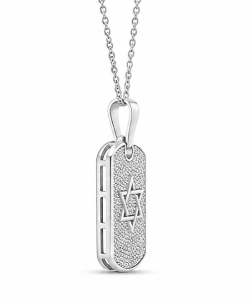 Star Of David Gold Charm in White Gold (435-00786)