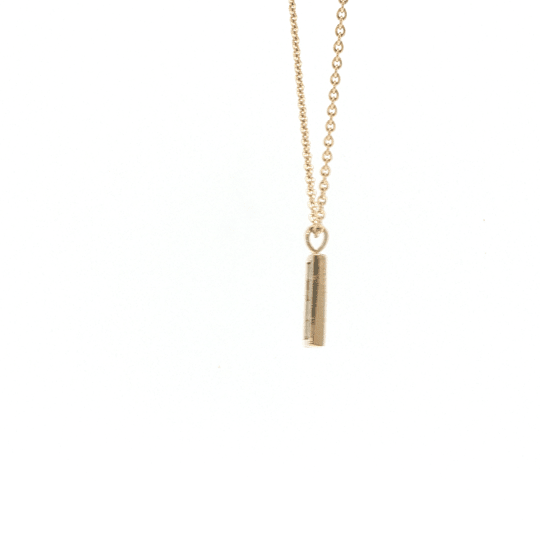 Straight Baguette Diamond Pendant 18 Karat Yellow Gold (160-33721)