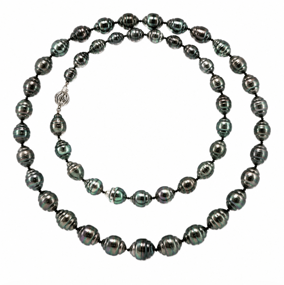 Tahitian Peacock Pearl Necklace in White Gold (325-00361)
