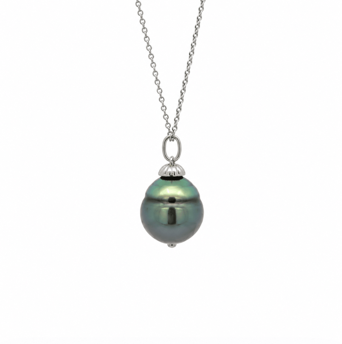 Tahitian Peacock Pearl Pendant in White Gold (320-00186)