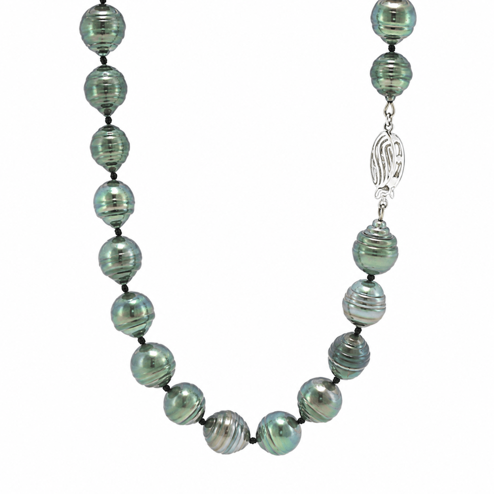 Tahitian Pearl Necklace in White Gold (325-00392)