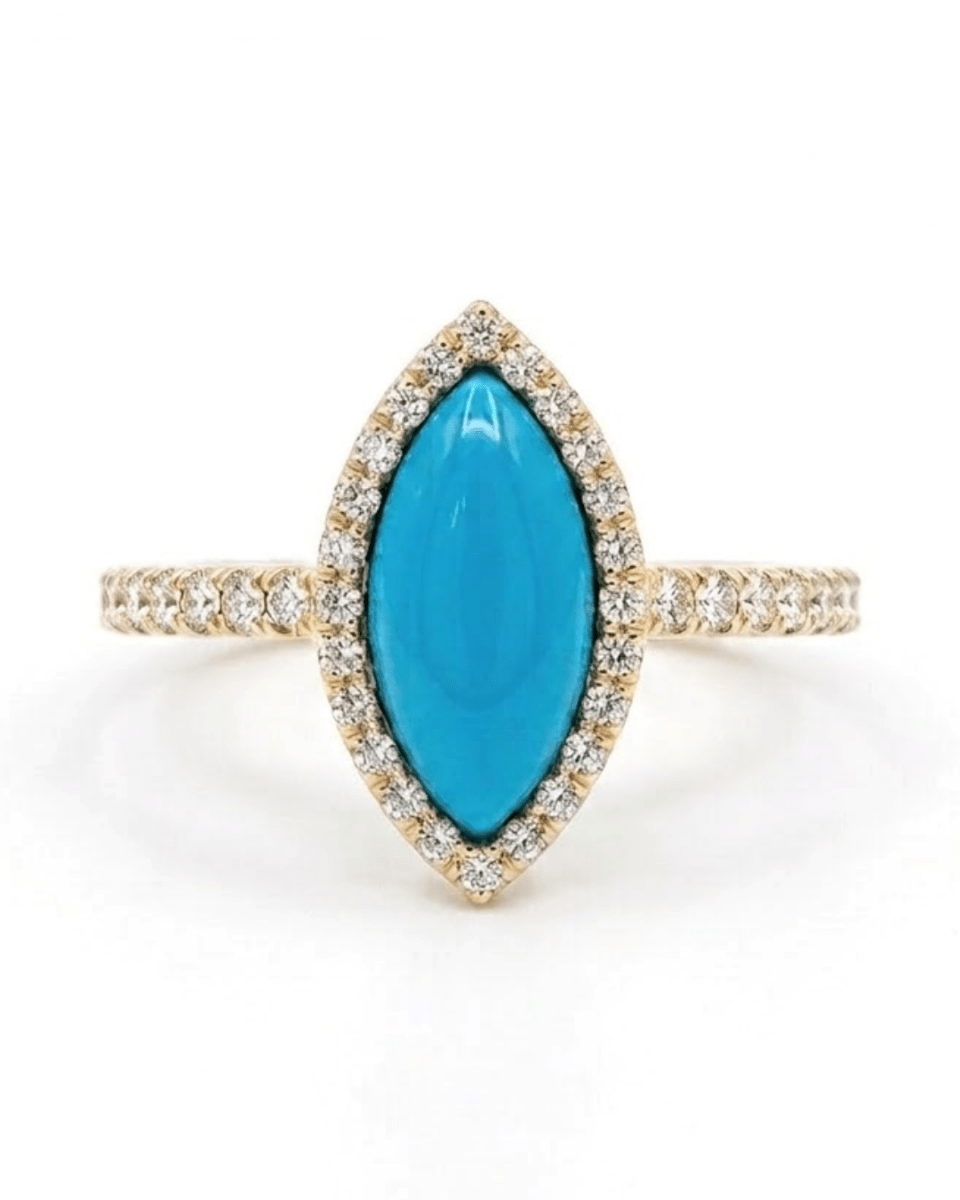 Turquoise Ring in Yellow Gold (210-33615)