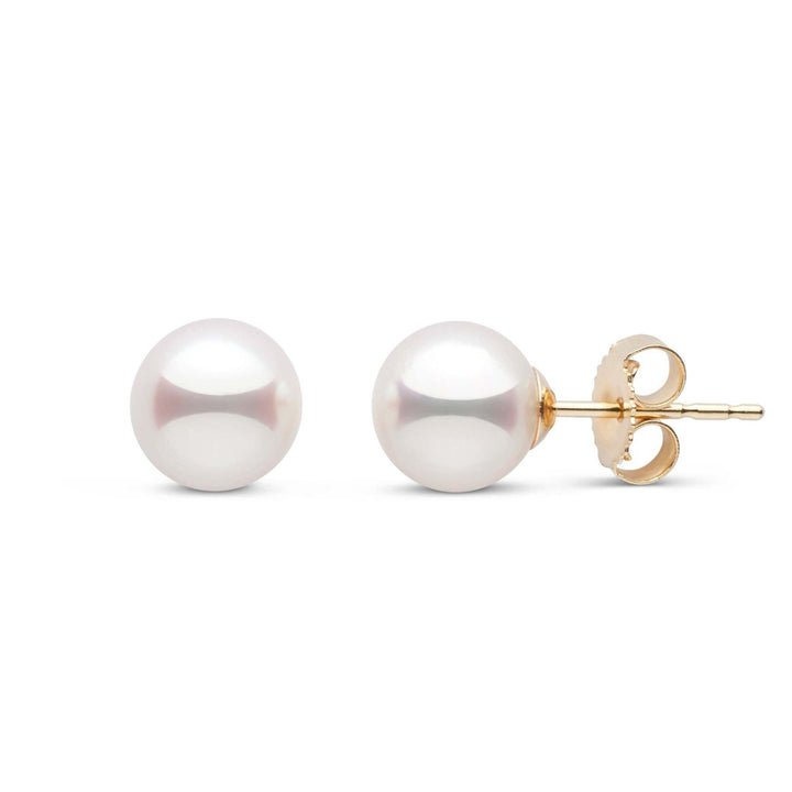 Vardy's Collection 7.00mm Cultured Pearl Stud Earrings in 14K Yellow Gold