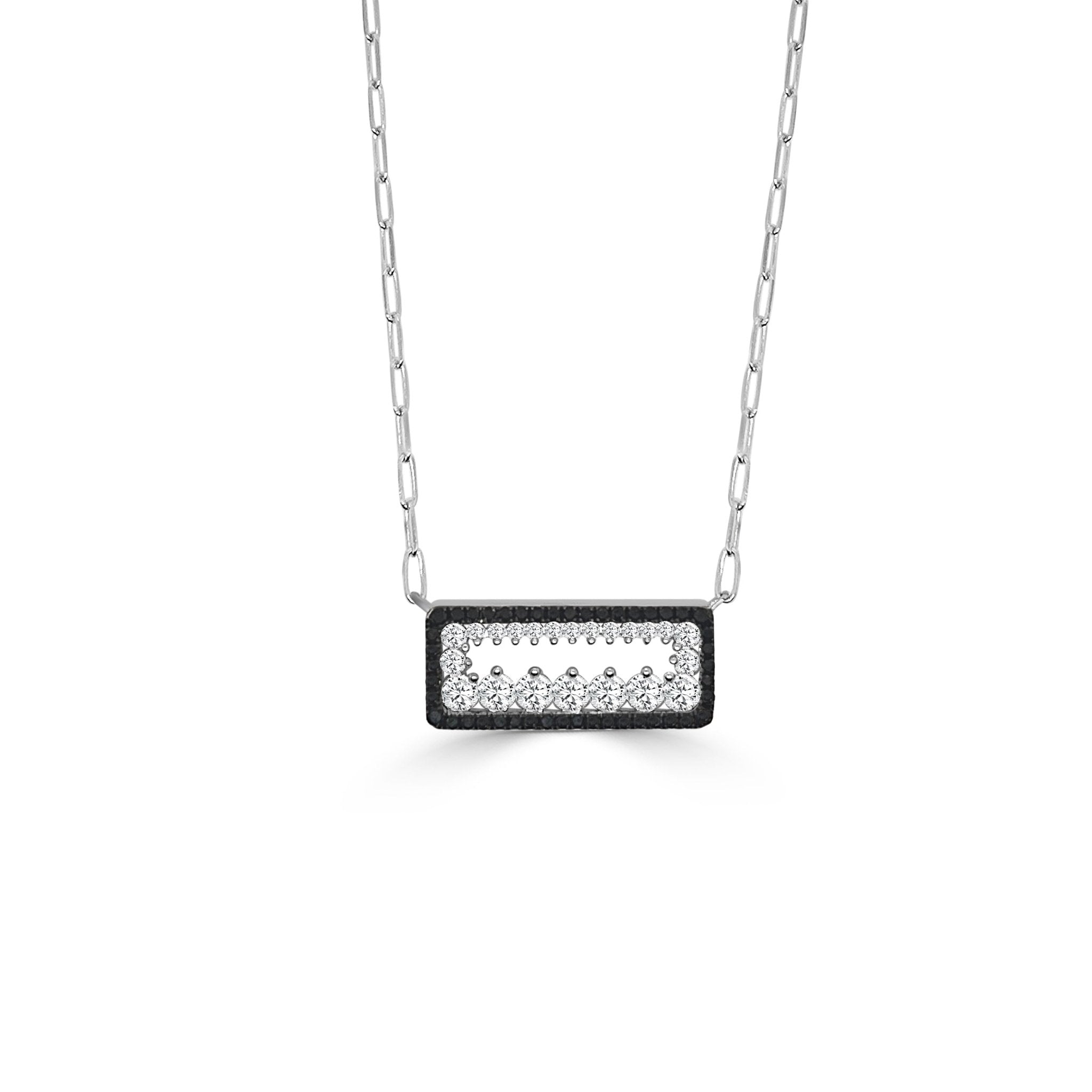 Vardy's Collection Black Diamond Pendant in 14K White Gold (0.97ct)