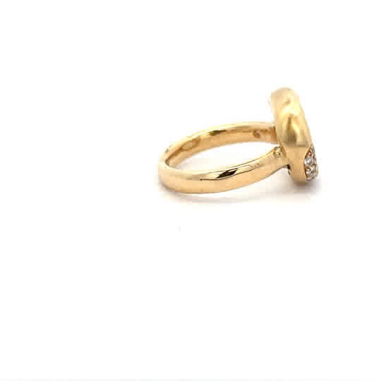 Vardy's Collection Cluster Fashion Ring with Round Diamonds in 18K Yellow Gold