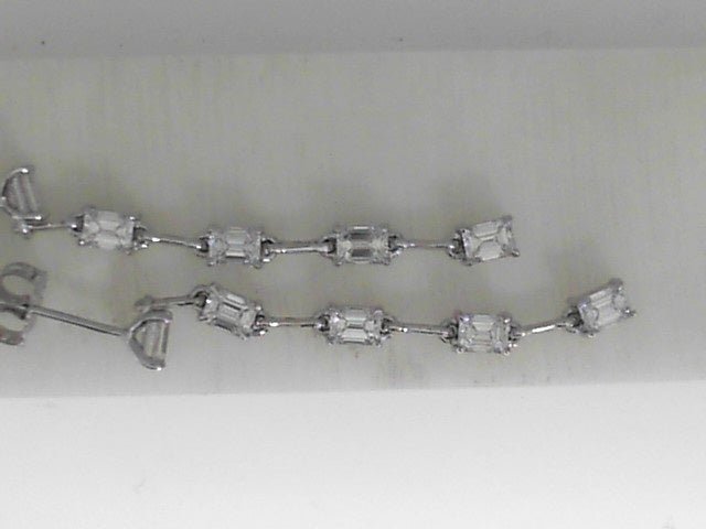 Vardy's Collection Drop Earrings with 1.85ct White Diamond in 18K White Gold