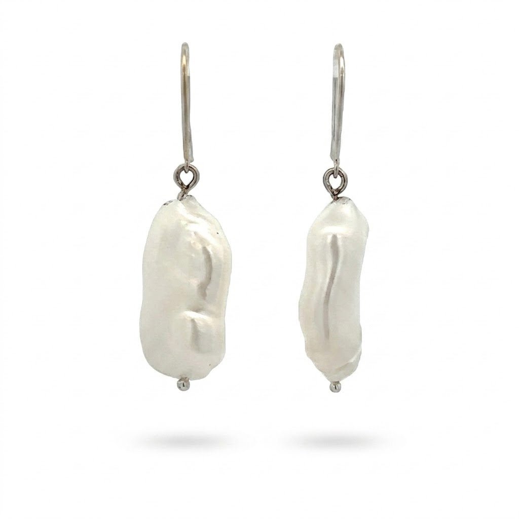 Vardy's Collection Drop Earrings with Fresh Water Pearls in 14K White Gold