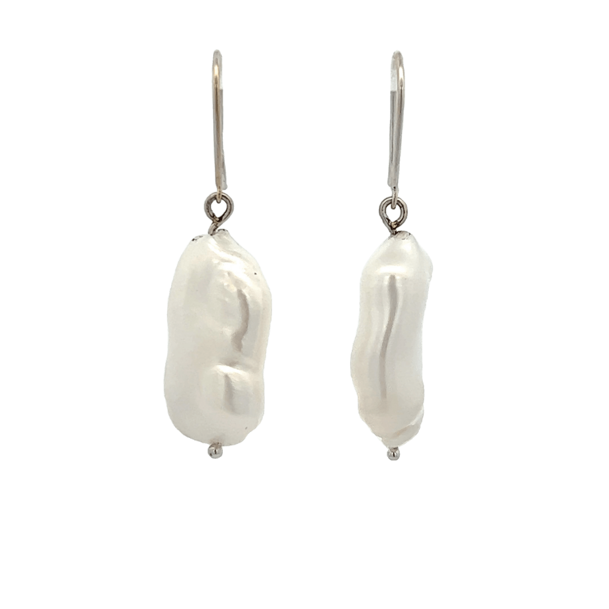 Vardy's Collection Drop Earrings with Fresh Water Pearls in 14K White Gold