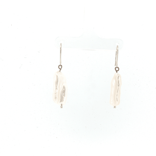 Vardy's Collection Drop Earrings with Fresh Water Pearls in 14K White Gold