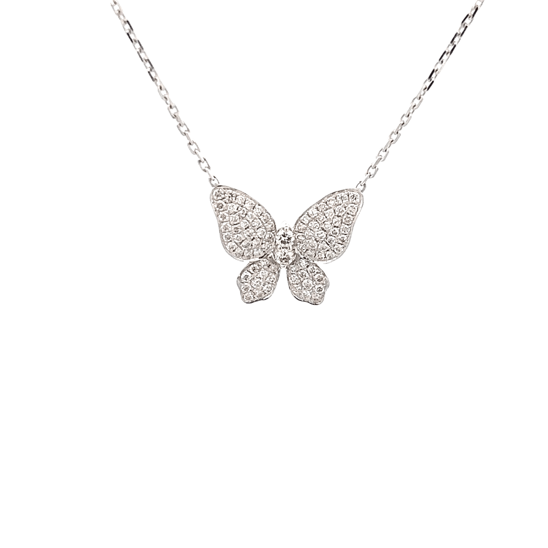 Vardy's Collection Free Form Pendant with Round Diamonds in 14K White Gold (0.41ctw)