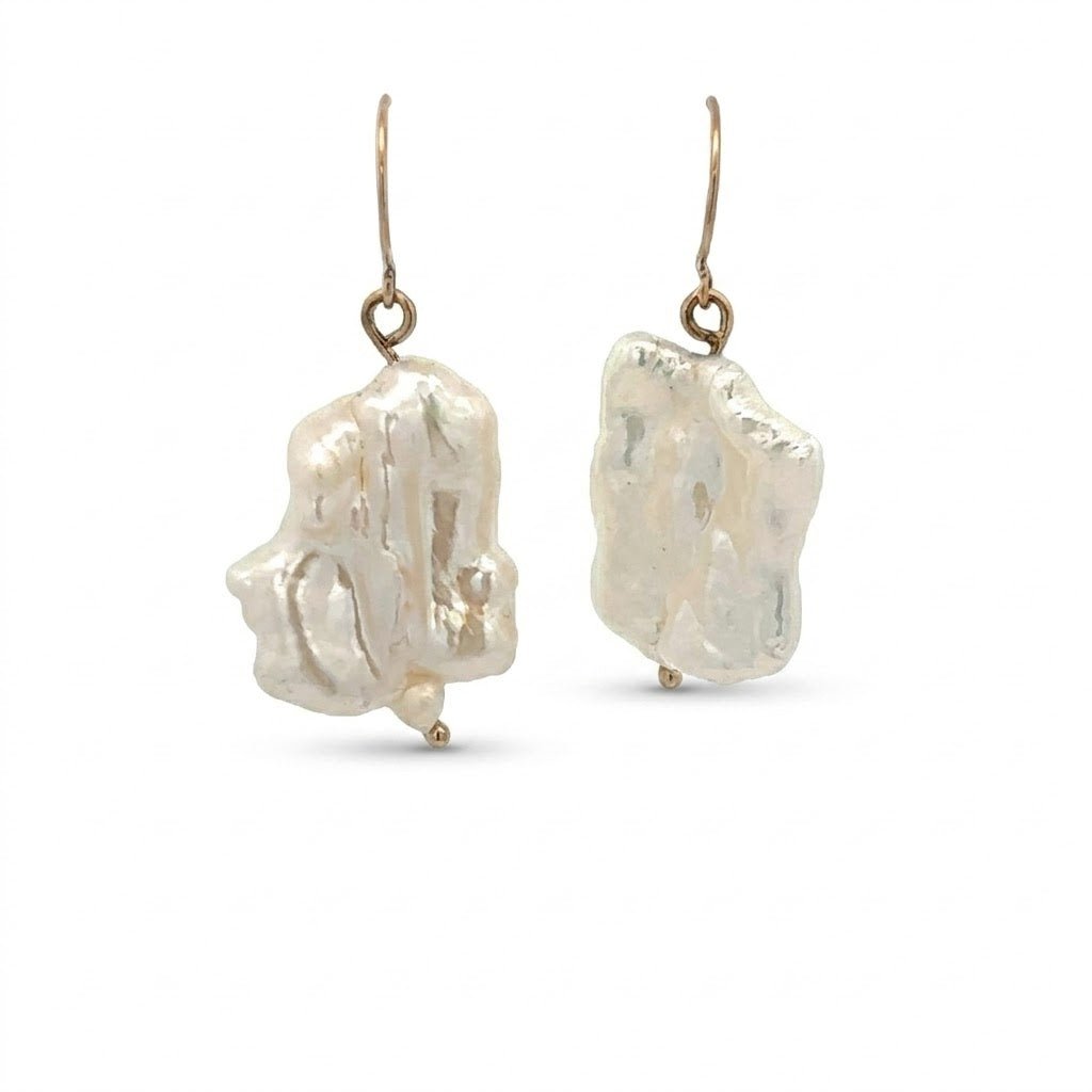 Vardy's Collection Fresh Water Pearl Drop Earrings in 14K Yellow Gold