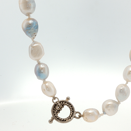 Vardy's Collection Fresh Water Pink Pearl Single Strand Bracelet in Sterling Silver