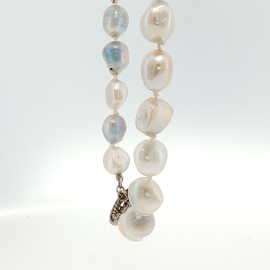 Vardy's Collection Fresh Water Pink Pearl Single Strand Bracelet in Sterling Silver