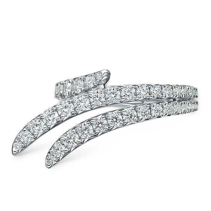 Vardy's Collection Heart on Fire Diamond Triple Row Fashion Ring in Platinum (1.33ctw)