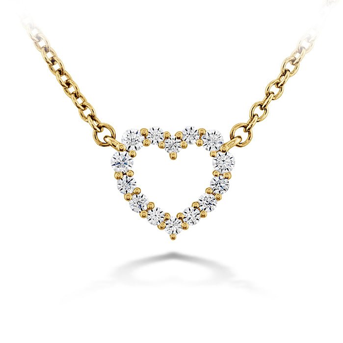 Vardy's Collection Heart Pendant with Hearts On Fire Diamond in 18K Yellow Gold (0.13ctw)