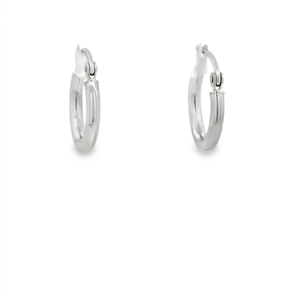 Vardy's Collection Hoop Earrings in 14K White Gold