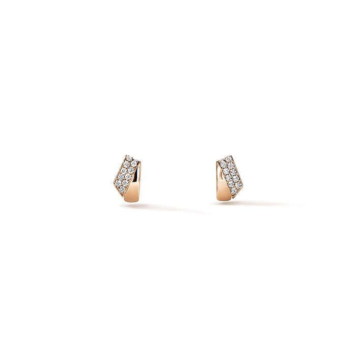 Vardy's Collection Inside Out Diamond Flip Small Hoop Earrings in 18K Yellow Gold (0.91ctw)