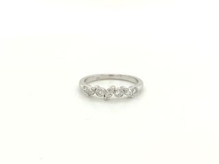Vardy's Collection Marquise and Round Diamond Bezel Set Wedding Band in 14K White Gold (0.36ctw)