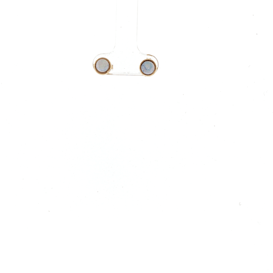 Vardy's Collection Opal Bezel Set Earrings in 14K Yellow Gold