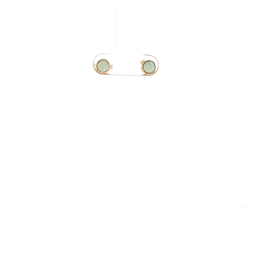 Vardy's Collection Opal Stud Earrings in 14K Yellow Gold