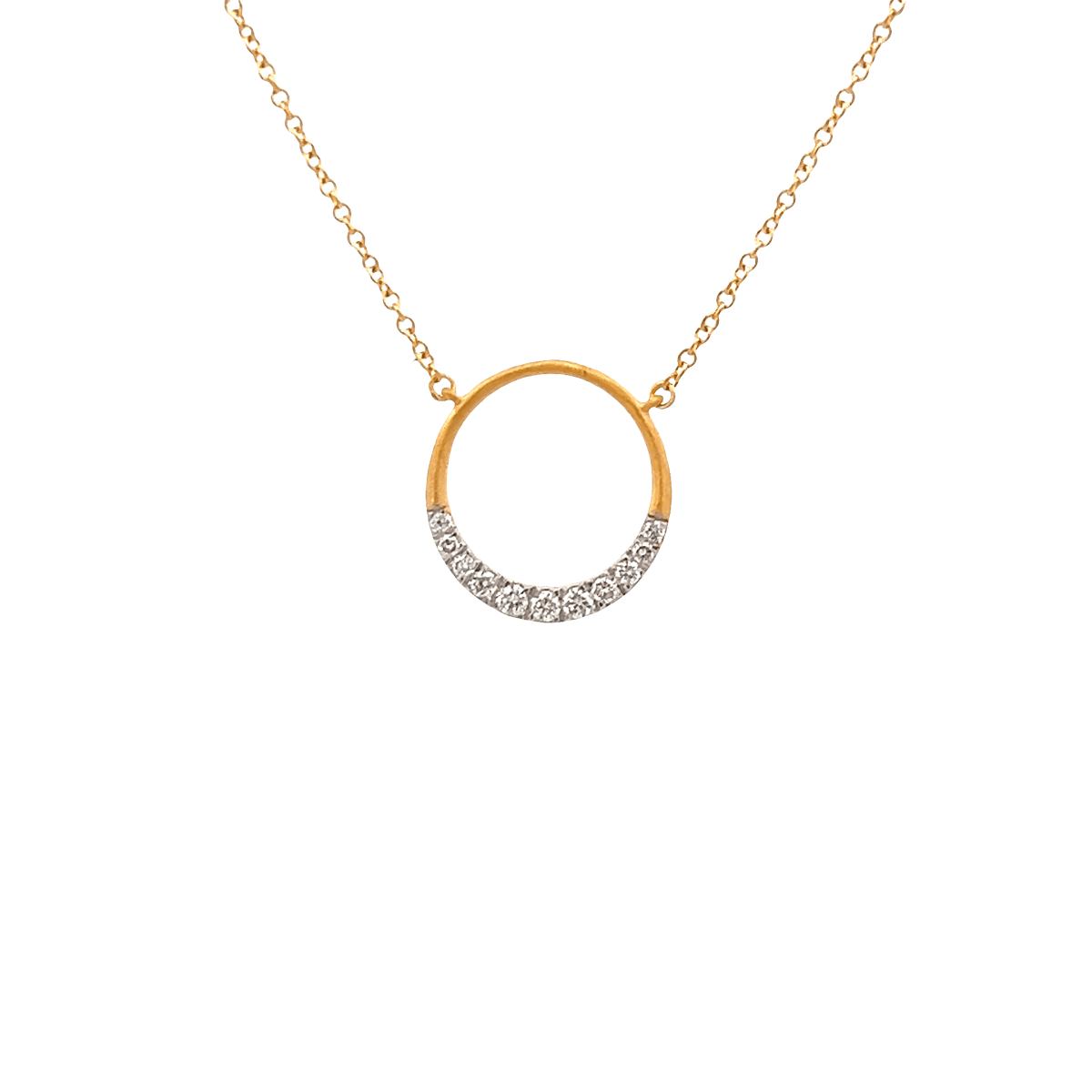 Vardy's Collection Open Diamond Pendant in 14K Yellow Gold (0.21ct)