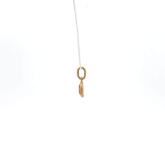 Vardy's Collection Oval Sapphire Drop Pendant Necklace in 18K Yellow Gold