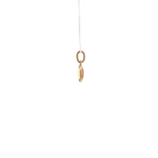 Vardy's Collection Oval Sapphire Drop Pennant Necklace in 18K Yellow Gold