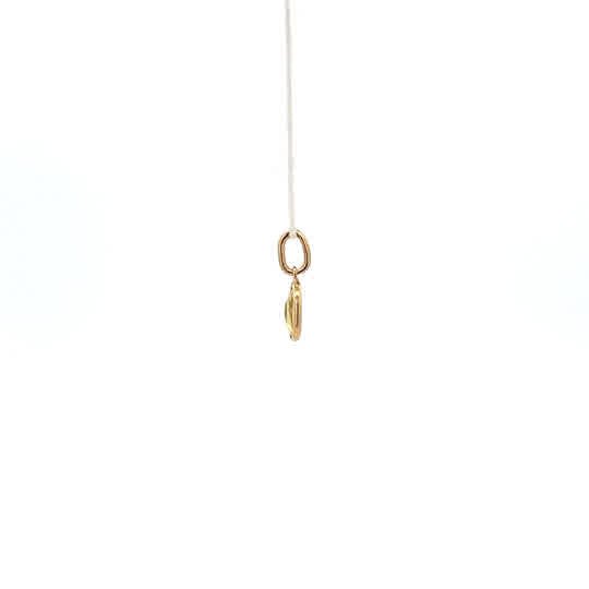 Vardy's Collection Oval Sapphire Drop Pennant Necklace in 18K Yellow Gold