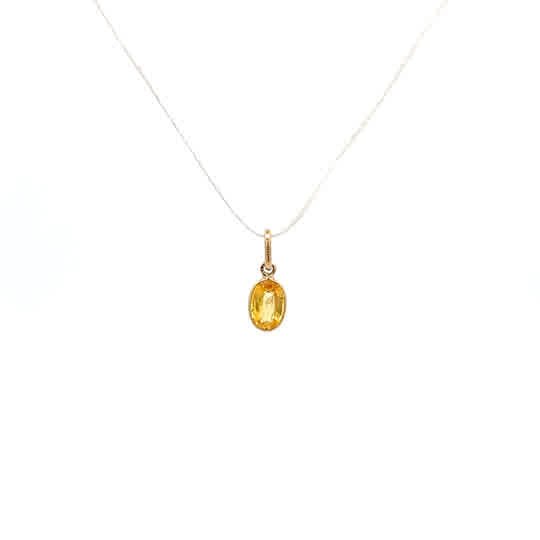 Vardy's Collection Oval Sapphire Drop Pennants in 18K Yellow Gold