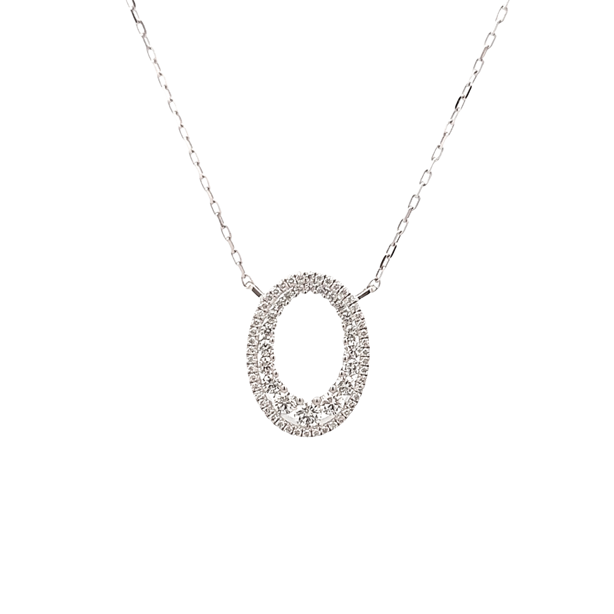 Vardy's Collection Oval White Diamond Bracelet in 14K White Gold (0.79ct)