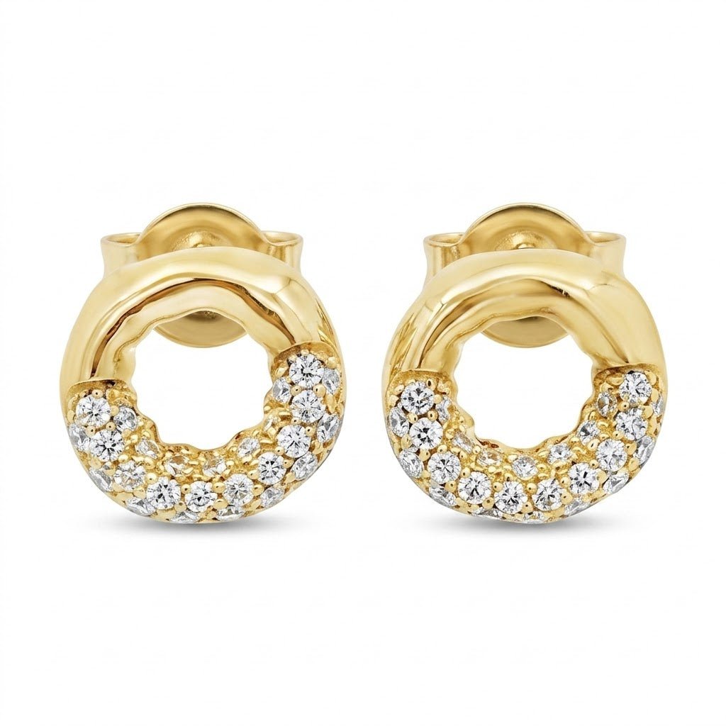 Vardy's Collection Polished 18K Yellow Gold Stud Earrings