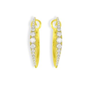 Vardy's Collection Prong Set Diamond Hoop Earrings in 14K Yellow Gold (0.4ct)
