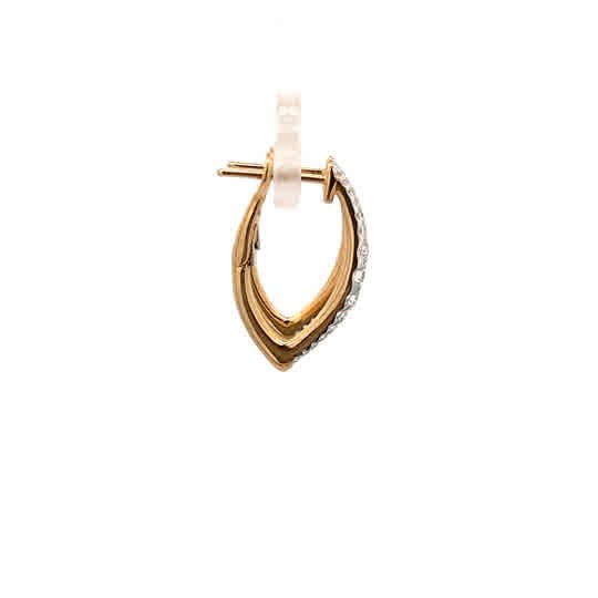 Vardy's Collection Prong Set Diamond Hoop Earrings in 14K Yellow Gold (0.4ct)