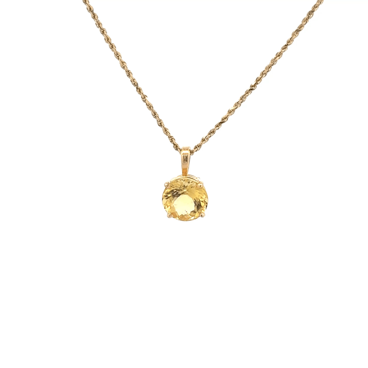 Vardy's Collection Round Beryl Rabbit Ear Pendants in 14K Yellow Gold (3.51ct)