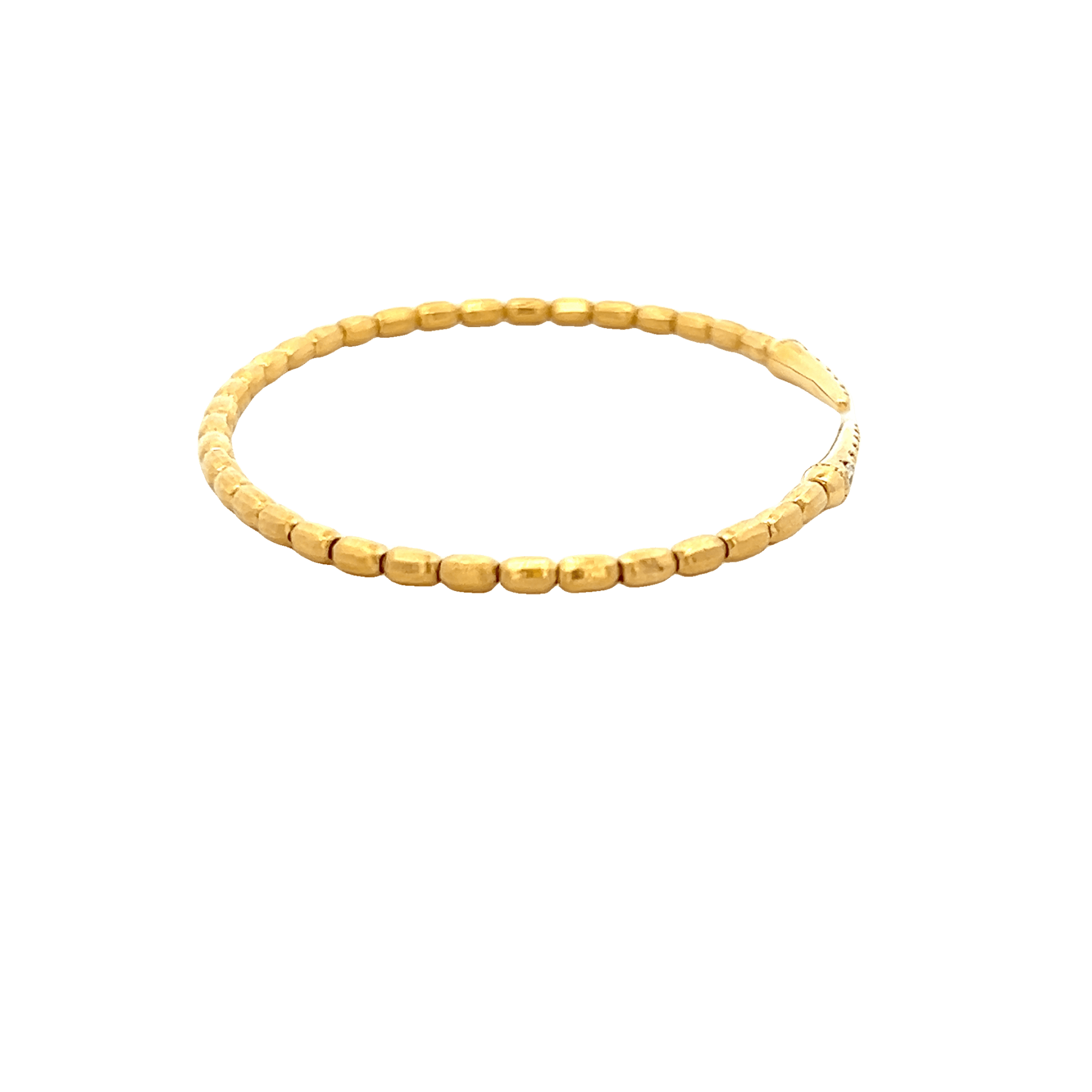 Vardy's Collection Round Diamond Bangle Bracelet in 14K Yellow Gold (0.26ctw)