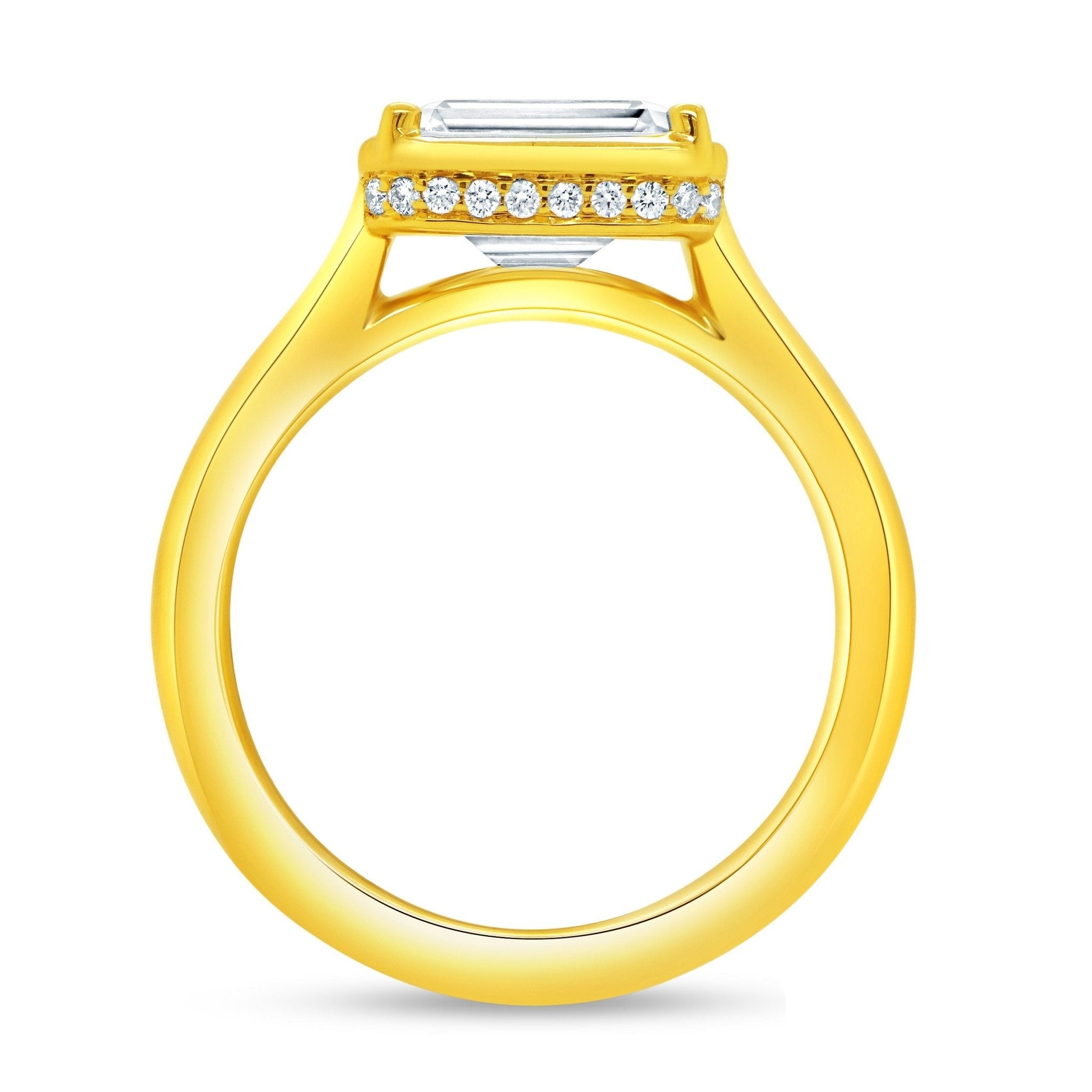 Vardy's Collection Round Diamond Bezel Set Engagement Ring in 18K Gold Plated Sterling Silver (0.09ct)