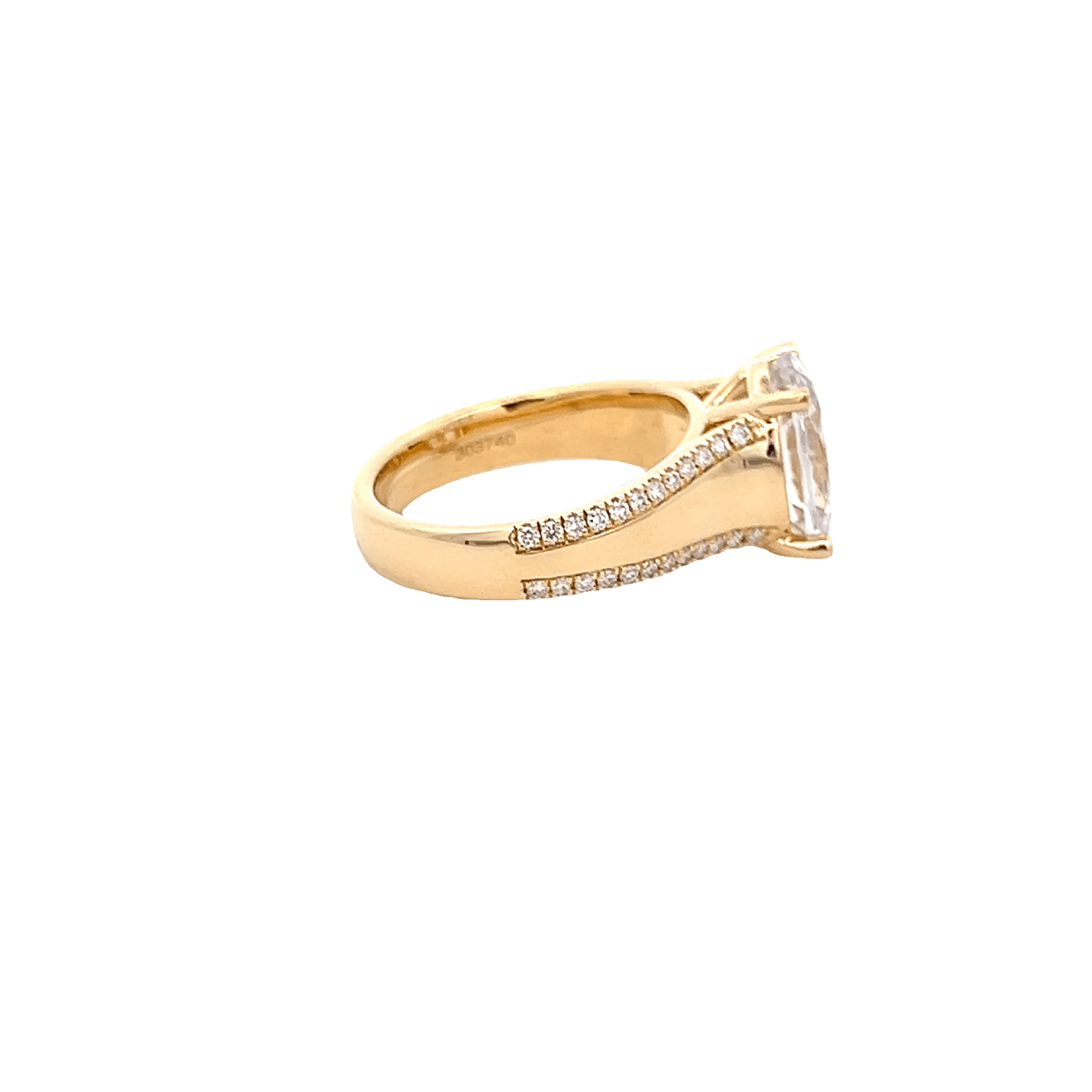 Vardy's Collection Round Diamond Contemporary Engagement Ring in 18K Yellow Gold (0.28ct)
