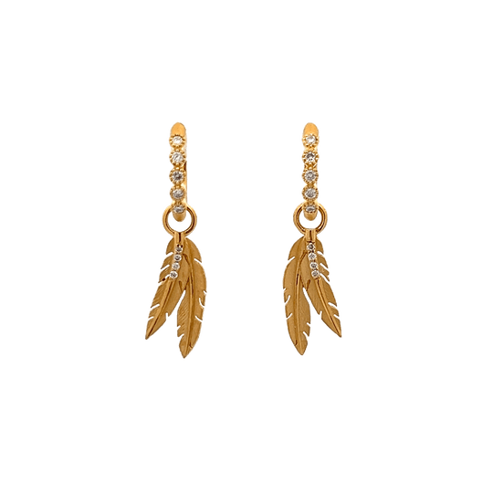 Vardy's Collection Round Diamond Drop Jackets in 14K Yellow Gold (0.05ct)