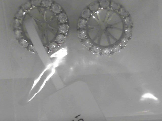 Vardy's Collection Round Diamond Halo Setting Jackets in 18K White Gold (1.05ctw)